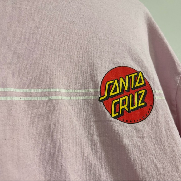 Santa Cruz Pink Logo Long Sleeve Tee Large Alstyle Skateboard Shirt Skater - Picture 3 of 6